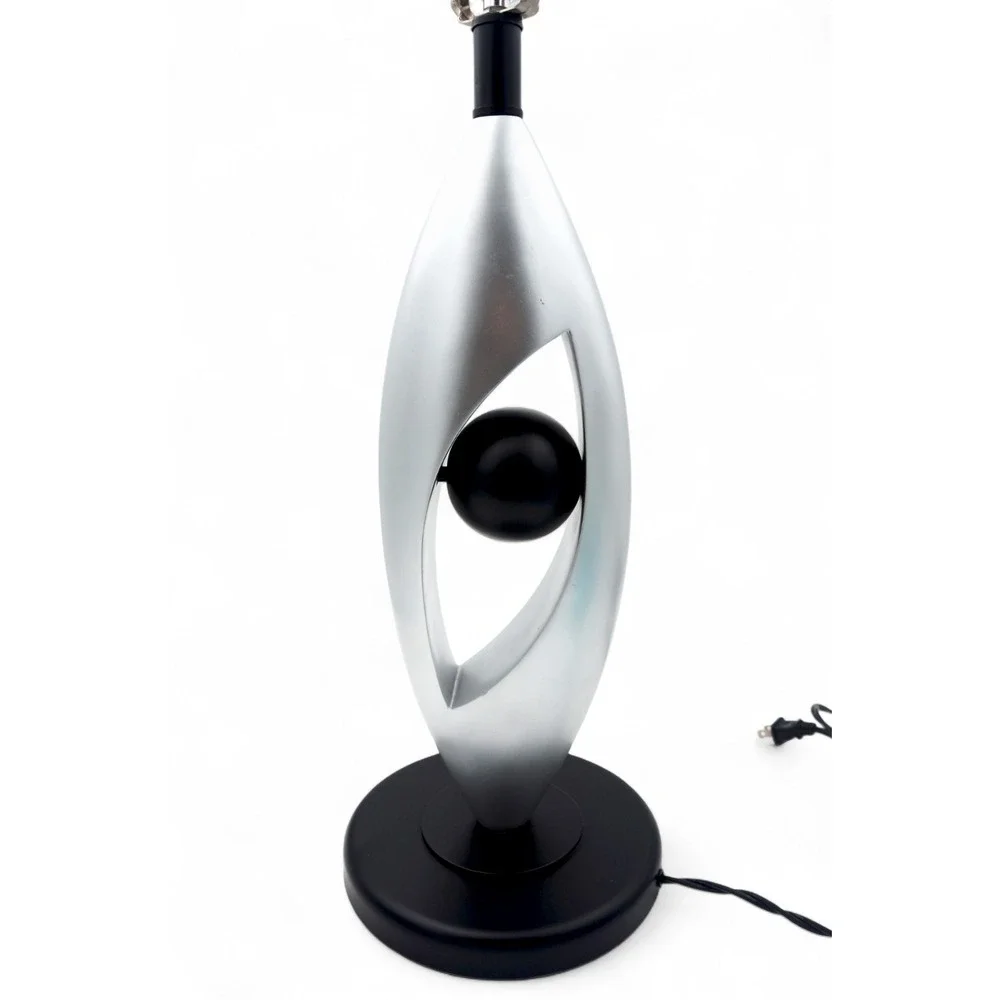 Vintage Lite Source Contemporary Table Lamp Silver Black Orb Modern